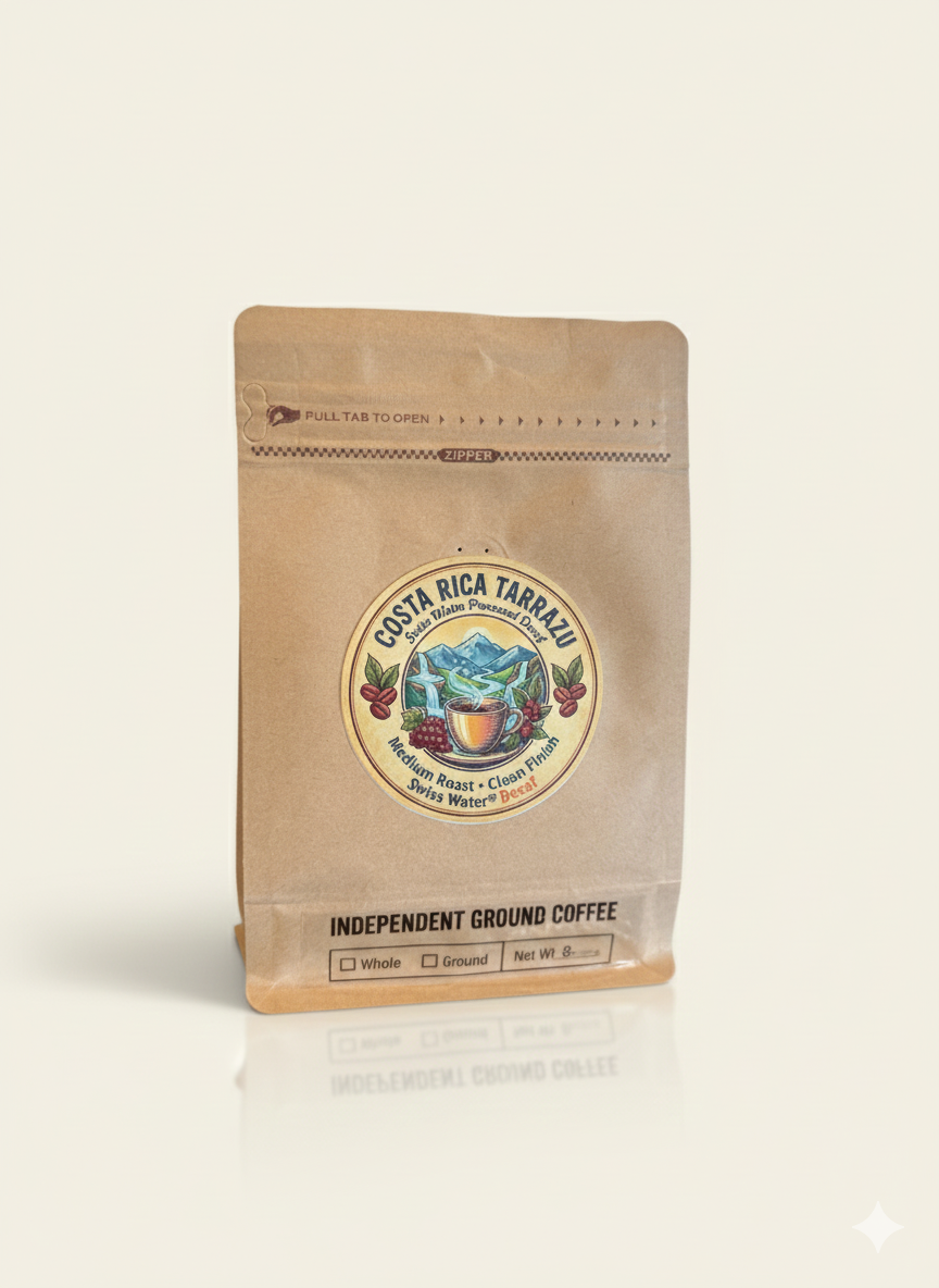 Costa Rica Tarrazu SWISS PROCESS DECAF (8oz)